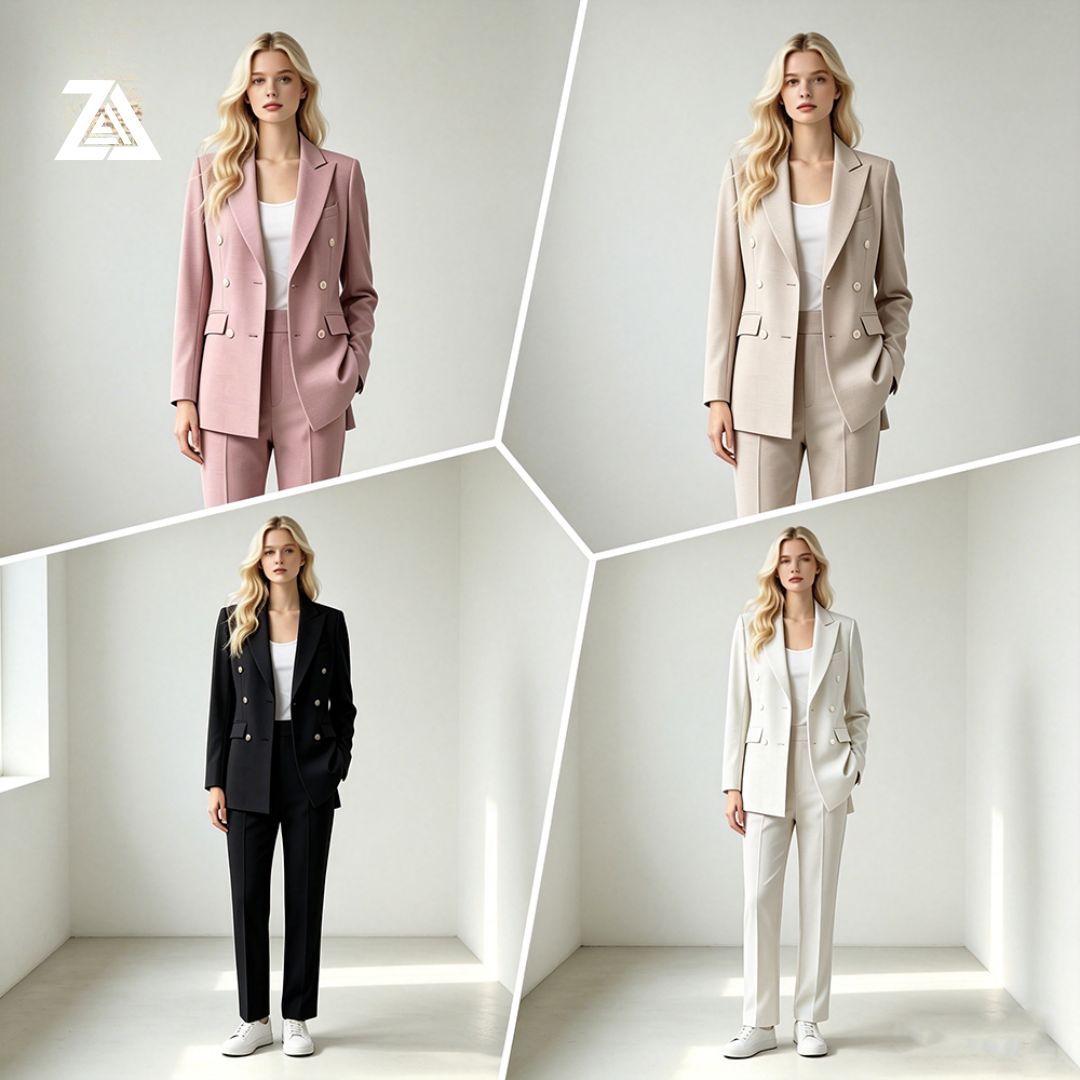 Double Breasted Long Office Blazer